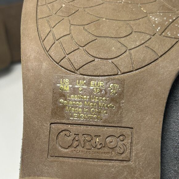 Carlos Santana Gray 38 EU 8US Suede Leather Leighton Slouchy Ankle Booties - Picture 6 of 7